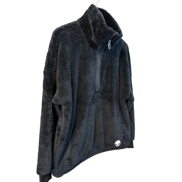 Spyder NWT Mens Black Fleece Pullover Jacket Sz Large - Picture 3 of 9